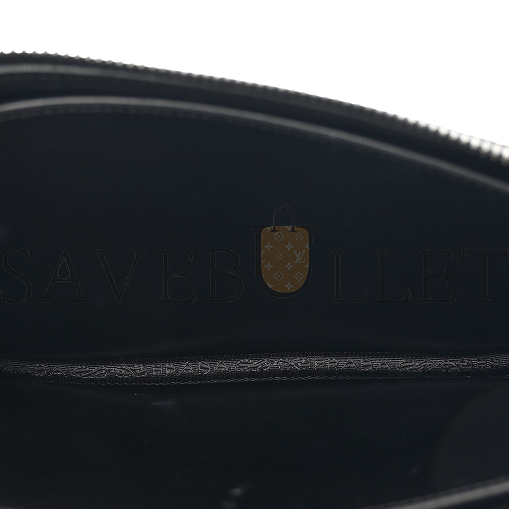 PRADA VITELLO DAINO WRISTLET POUCH BLACK (25*18*5cm)