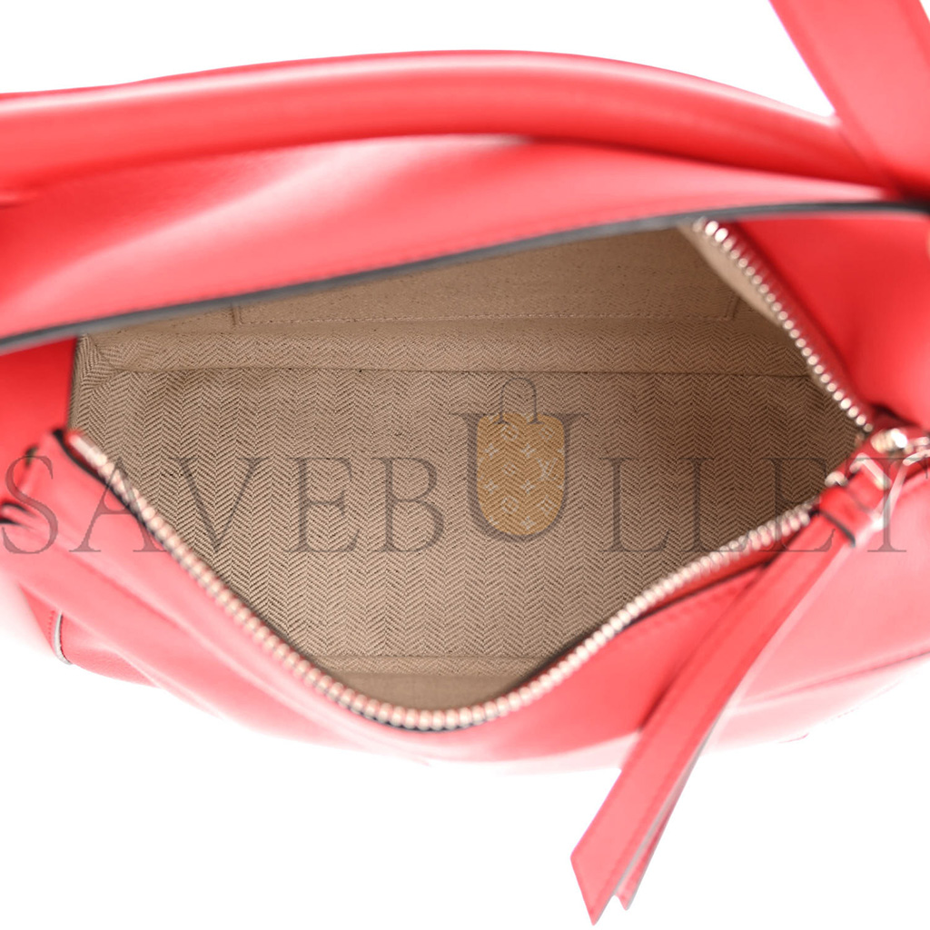 LOEWE CALFSKIN SMALL PUZZLE BAG SCARLET (24*16.5*10.5cm)