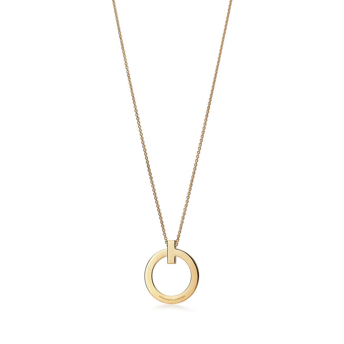 TIFFANY T T1 CIRCLE PENDANT IN ROSE GOLD, LARGE