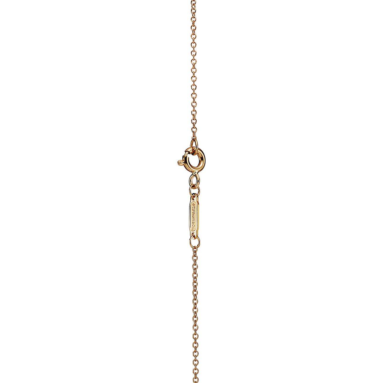 TIFFANY RETURN TO TIFFANY® DOUBLE HEART TAG PENDANT IN YELLOW GOLD, MINI