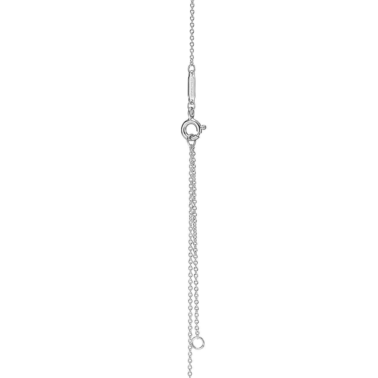 TIFFANY RETURN TO TIFFANY® DOUBLE HEART TAG PENDANT IN SILVER AND ROSE GOLD, MINI