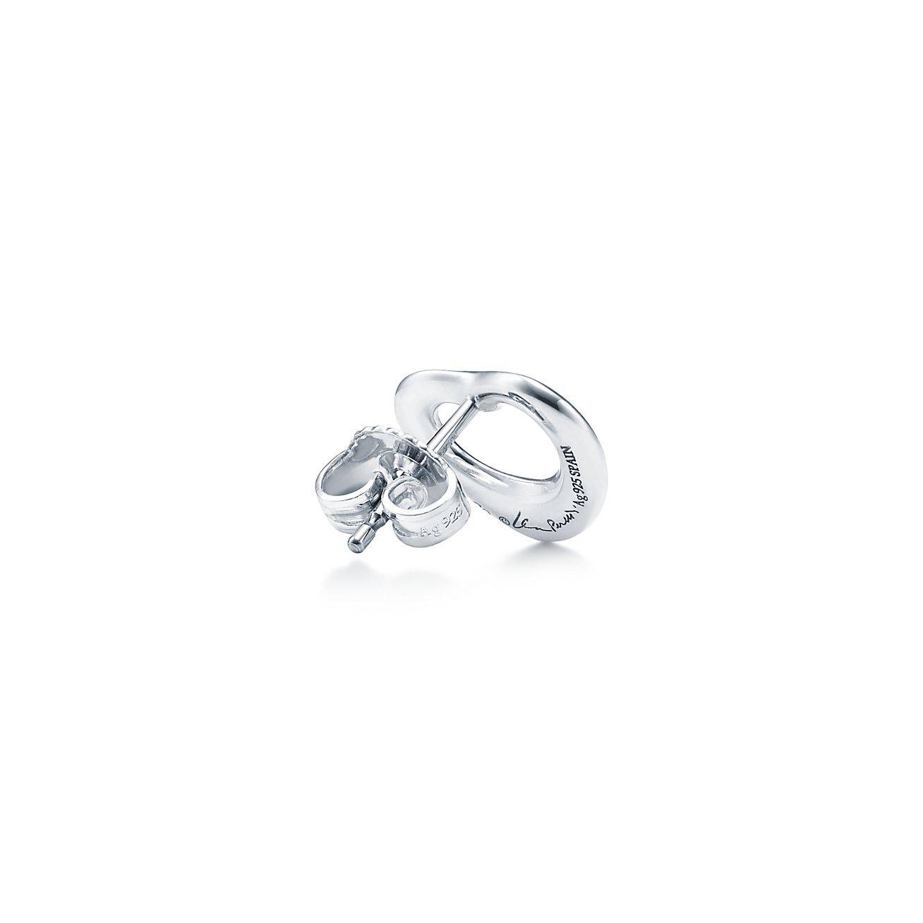 TIFFANY  ELSA PERETTI® OPEN HEART STUD EARRINGS IN SILVER, 11 MM