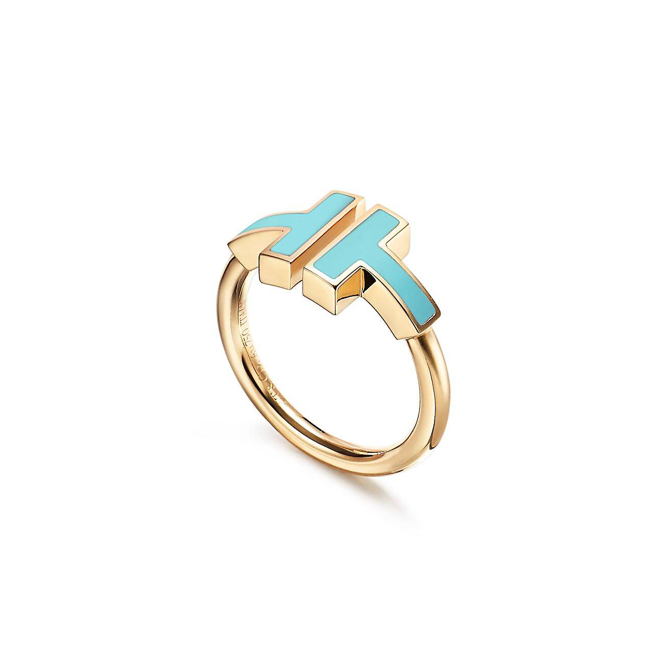 TIFFANY T TURQUOISE WIRE RING IN 18K GOLD