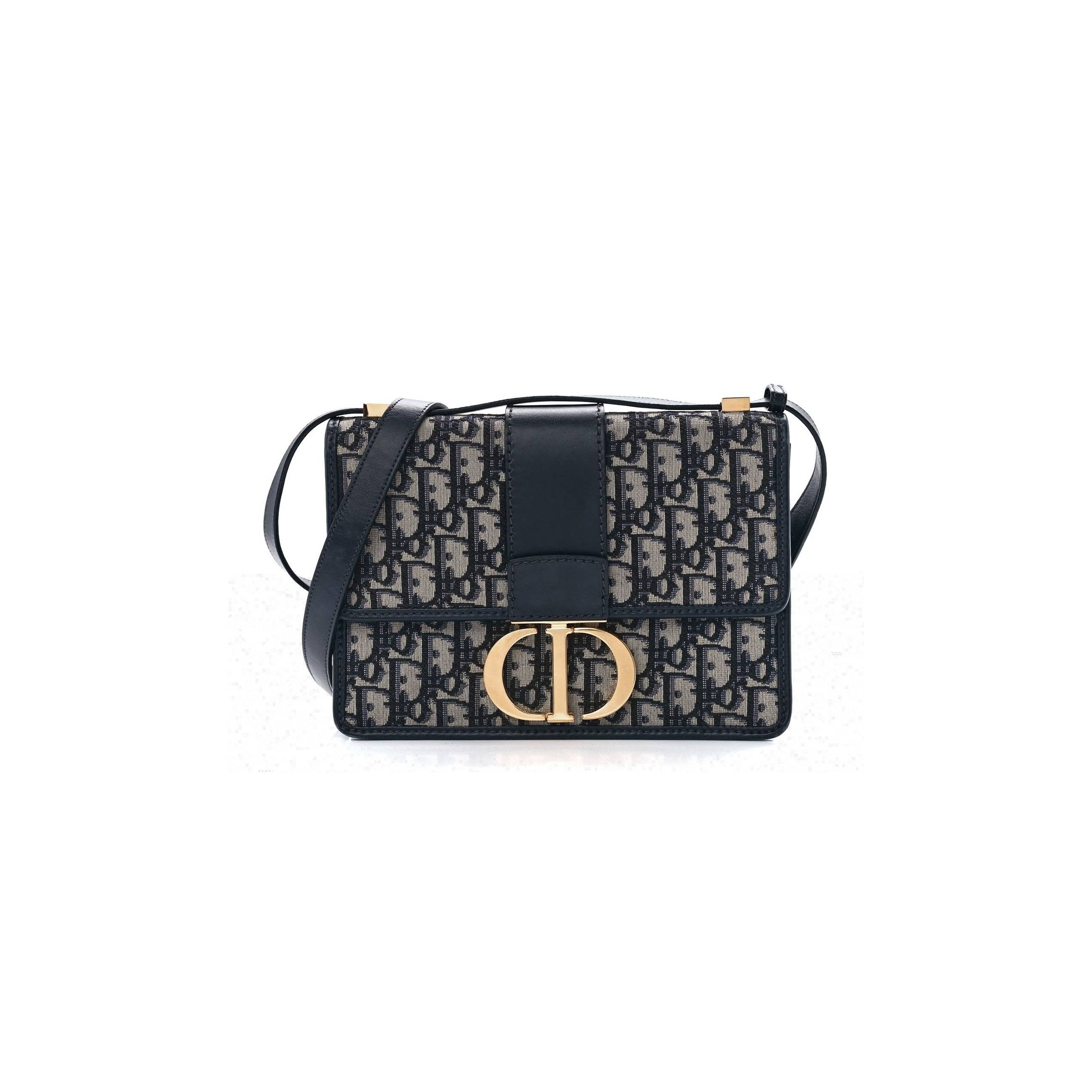 DIOR OBLIQUE 30 MONTAIGNE FLAP BAG BLUE (24*18*6.4cm)